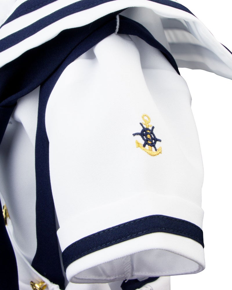 Spring Notion Baby Boys Sailor Set with Hat Style-A Large /12-18M, Navy Blue - Image 4